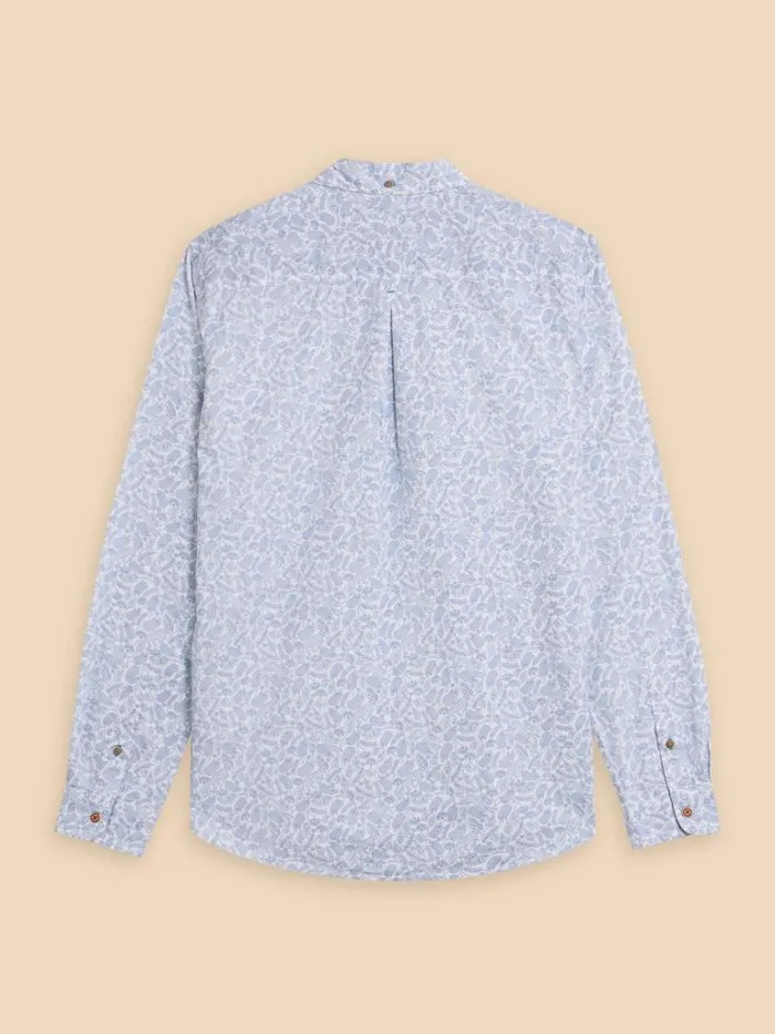 Men SHIRTS White Stuff Hare Print Cotton Shirt White Multi