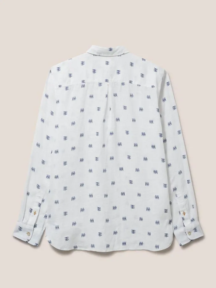 Men SHIRTS White Stuff Pembroke Fish PR LS Shirt White Multi Men SHIRTS White Stuff Pembroke Fish PR LS Shirt White Multi