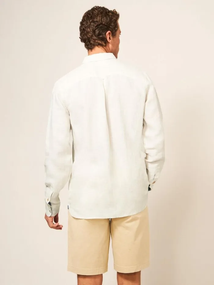 Men SHIRTS White Stuff Pembroke LS Linen Shirt Light Natural Men SHIRTS White Stuff Pembroke LS Linen Shirt Light Natural