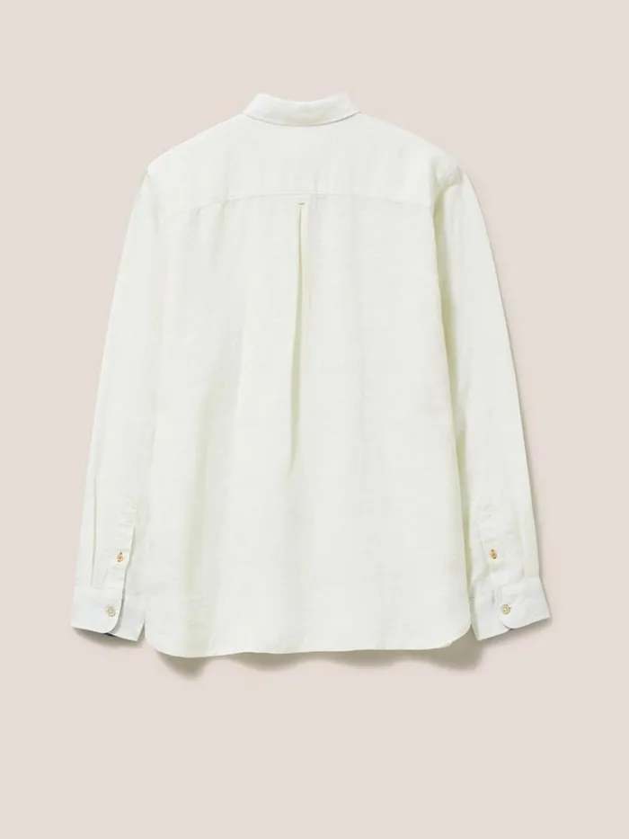 Men SHIRTS White Stuff Pembroke LS Linen Shirt Light Natural Men SHIRTS White Stuff Pembroke LS Linen Shirt Light Natural