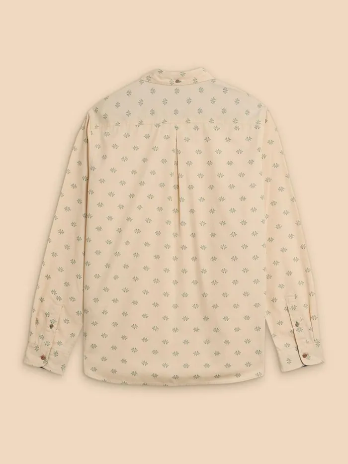 Men SHIRTS White Stuff Printed Leaf Shirt Natural Multi Men SHIRTS White Stuff Printed Leaf Shirt Natural Multi