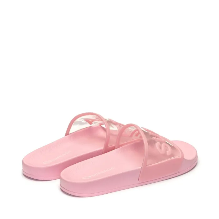 Men Slippers Unisex 1908 SLIDES CLEAR IDENTITY SLIDE PINK TICKLED Superga Slippers