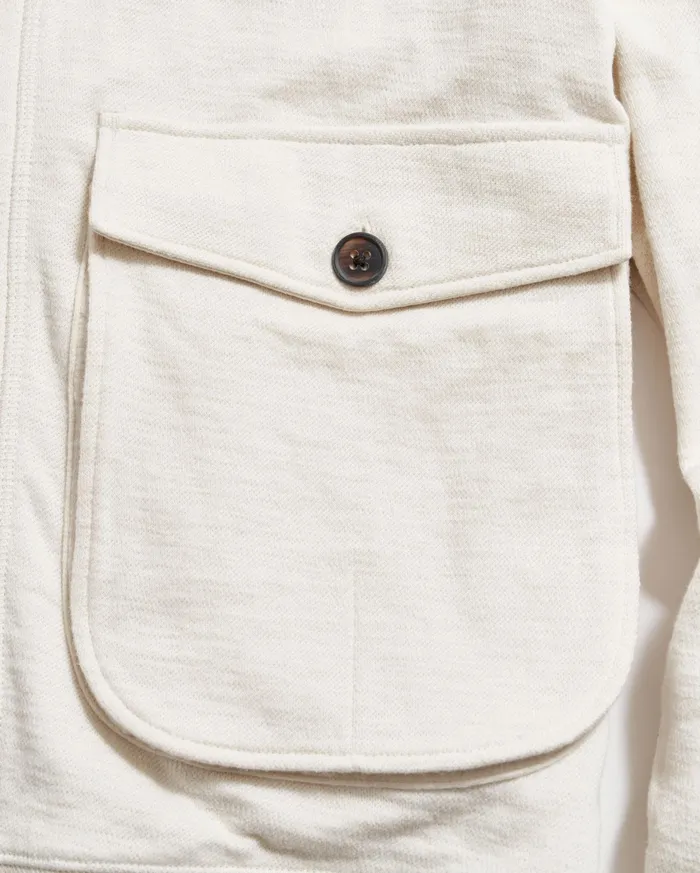 Men Slub Cotton Cardigan Tinted White Billy Reid Sweaters and Sweatshirts