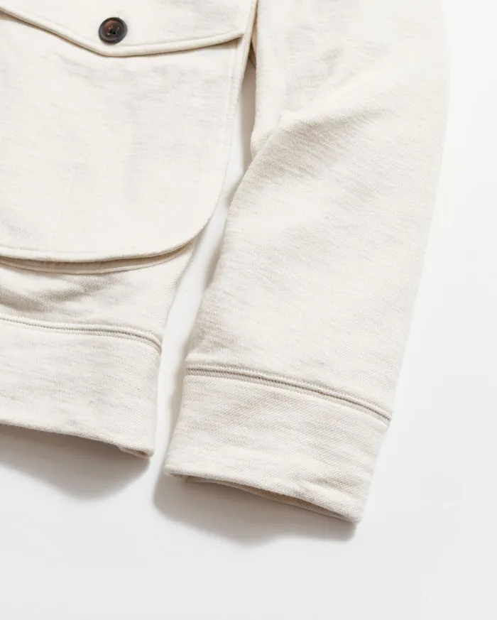 Men Slub Cotton Cardigan Tinted White Billy Reid Sweaters and Sweatshirts