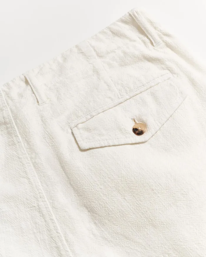 Men Slub Cotton Short Tinted White Billy Reid Bottoms