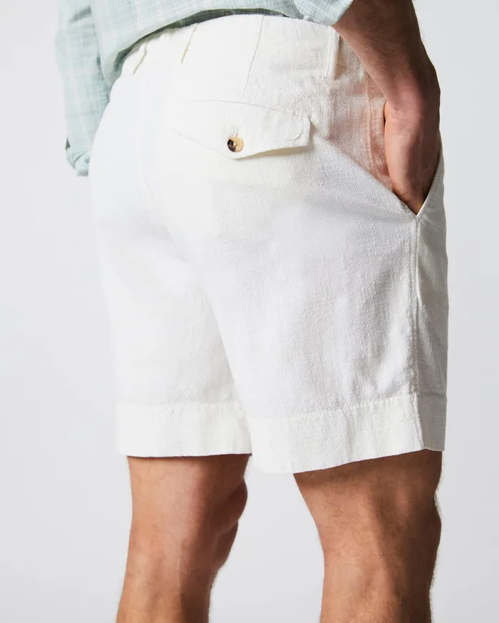 Men Slub Cotton Short Tinted White Billy Reid Bottoms