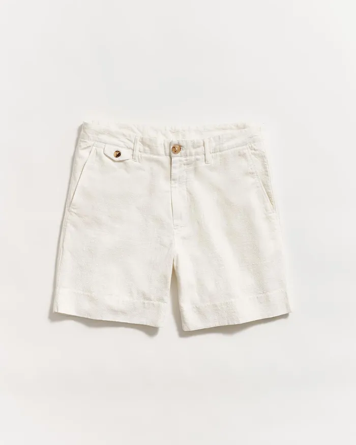 Men Slub Cotton Short Tinted White Billy Reid Bottoms