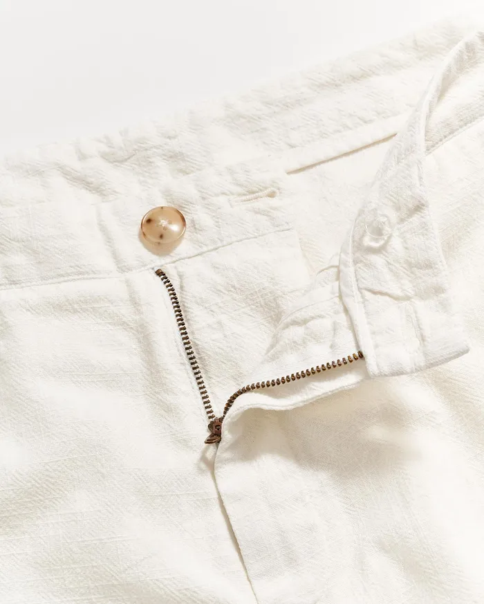 Men Slub Cotton Short Tinted White Billy Reid Bottoms