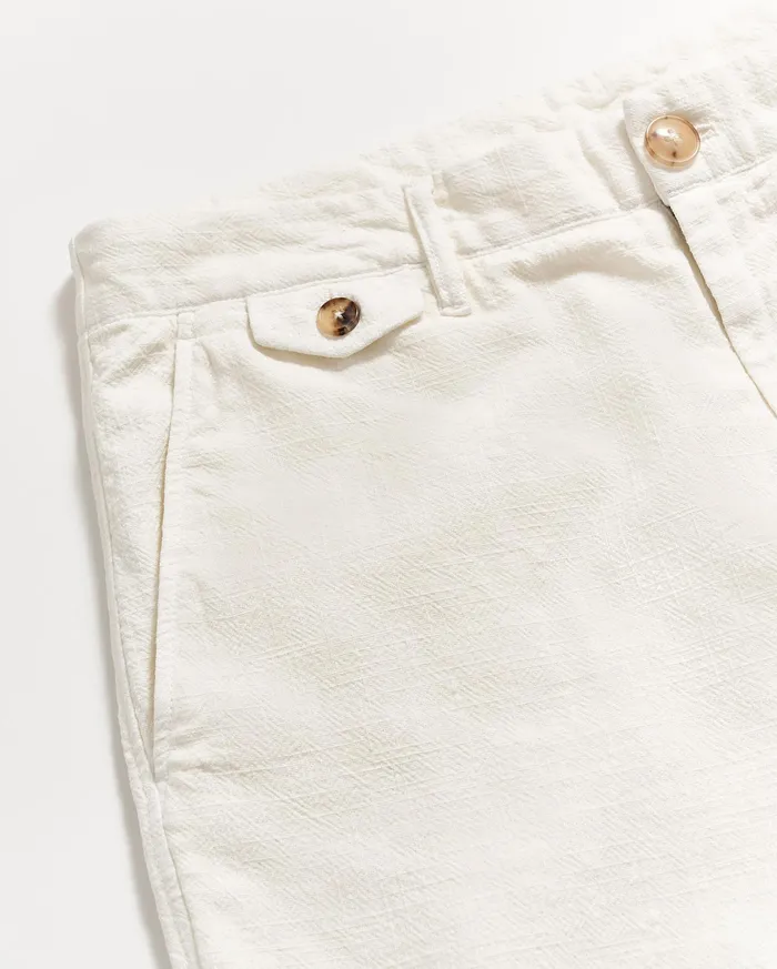 Men Slub Cotton Short Tinted White Billy Reid Bottoms