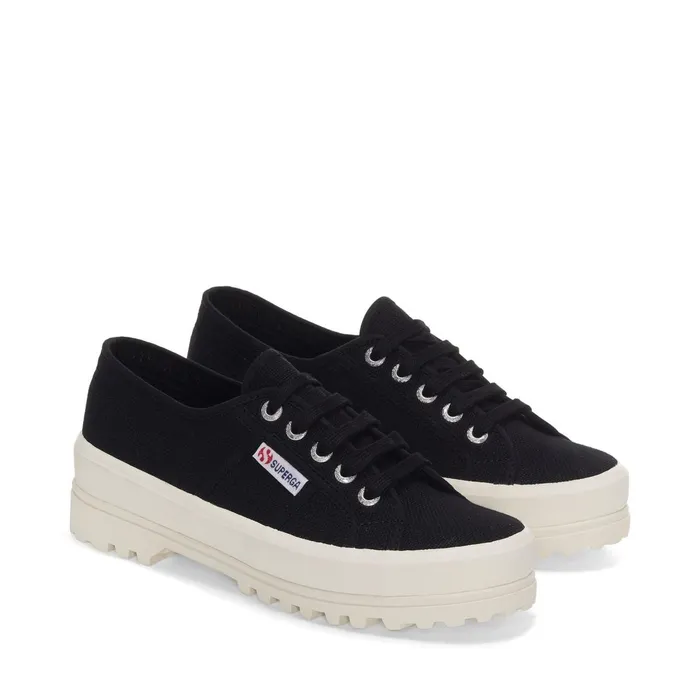 Men Sneakers Unisex 2555 ALPINA Low Cut BLACKF AVORIO Superga Low Cut