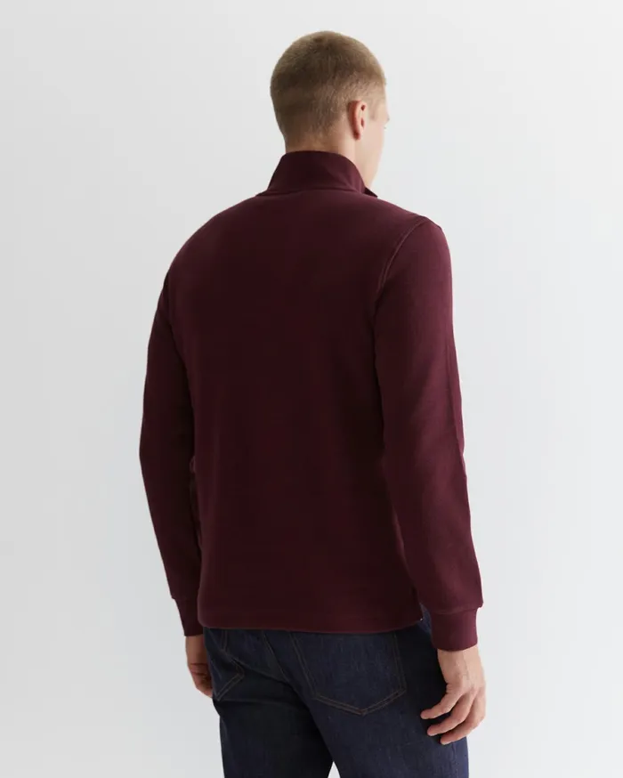 Men Sportscraft Knitwear Branson Quarter Zip Wineberry