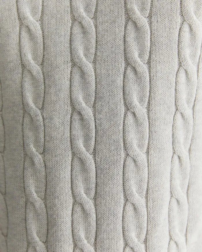 Men Sportscraft Knitwear Munro Cable Crew Oatmeal