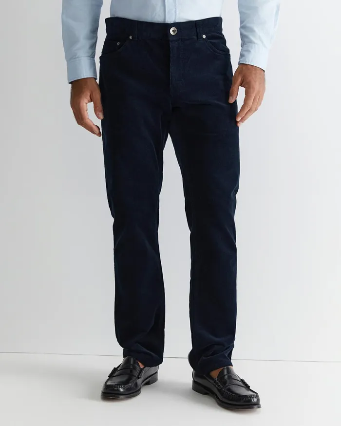 Men Sportscraft Pants Cooper Cord Navy