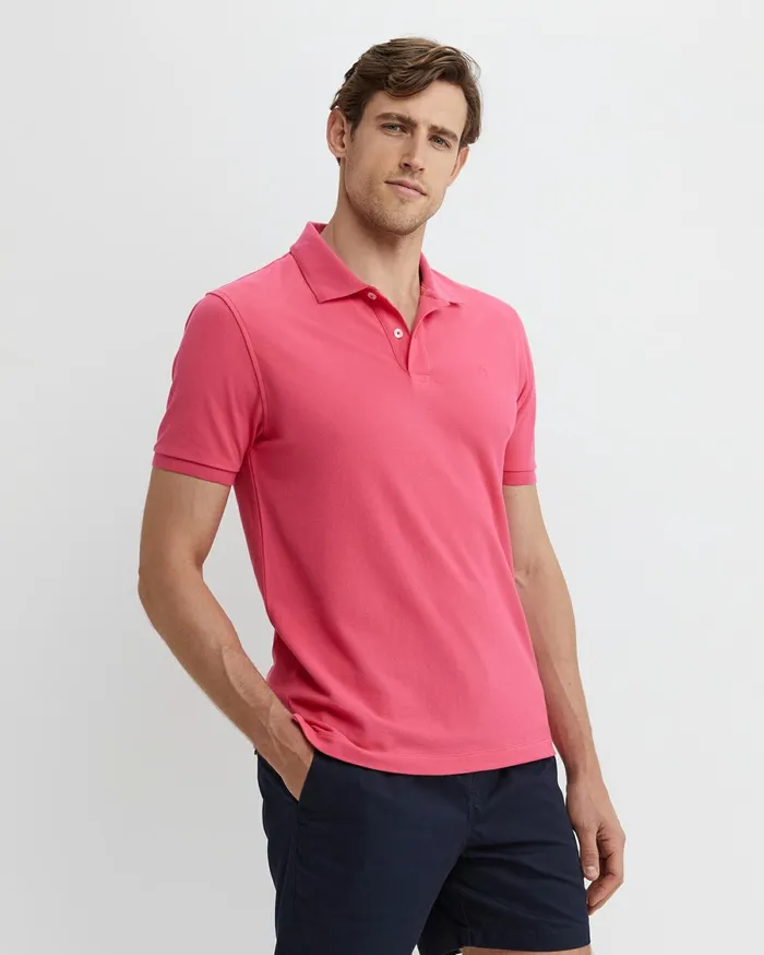 Men Sportscraft TShirts and Polos SC Pique Polo Hibiscus