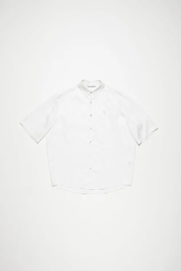Men Stripe Buttonup Shirt White Acne Studios Shirts