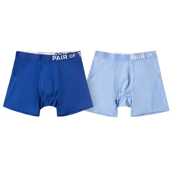 Men Supercool Boxer Briefs Blue Underwear 2 Pack Pair Of Thieves Boxer Briefs
