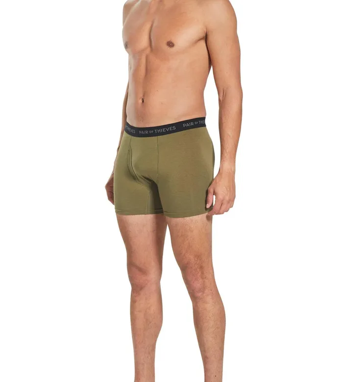 Men Supersoft Boxer Briefs Black Seaweed Underwear 2 Pack Pair Of Thieves Boxer Briefs