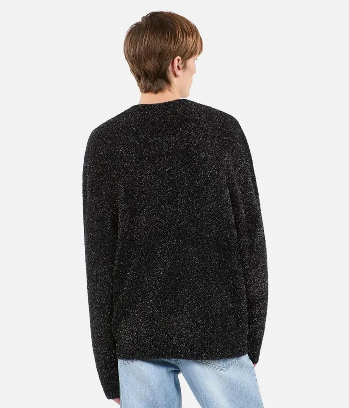 Men Sweaters THE KOOPLES Black Glittery Jumper Men Sweaters THE KOOPLES Black Glittery Jumper