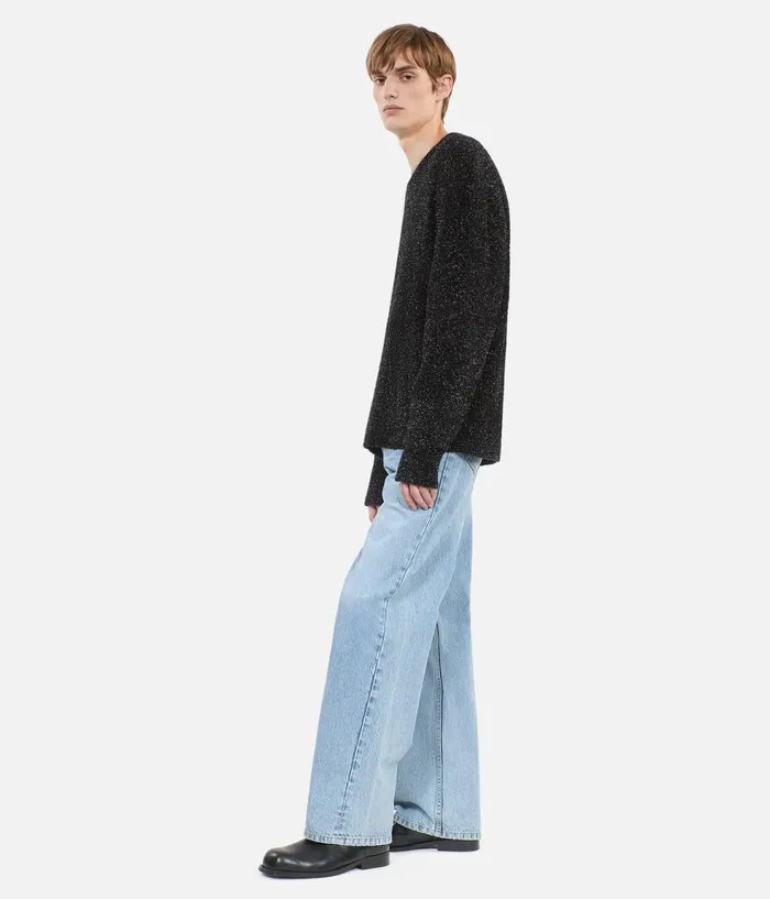 Men Sweaters THE KOOPLES Black Glittery Jumper Men Sweaters THE KOOPLES Black Glittery Jumper