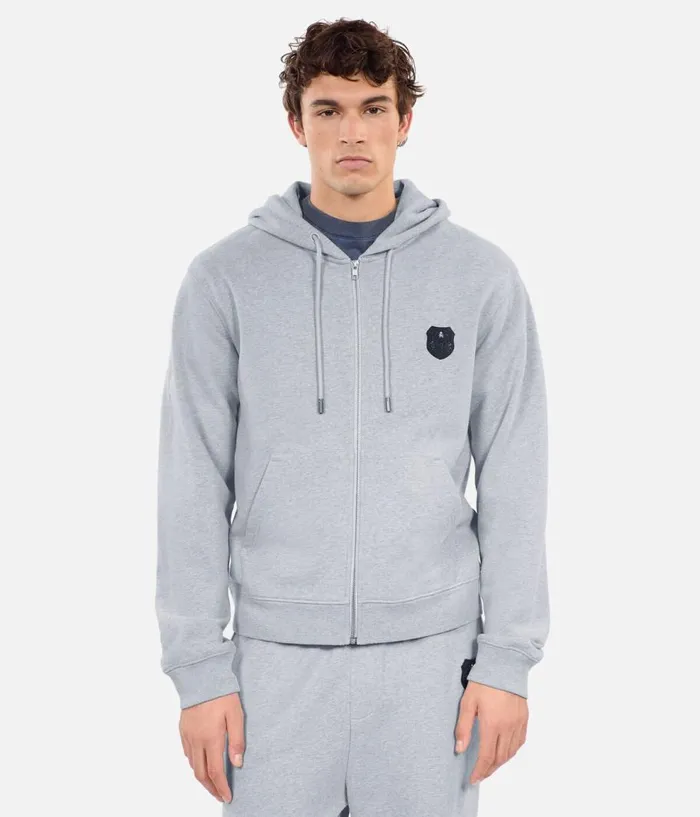 Men Sweatshirts and Sweatpants THE KOOPLES Grey Blazon Hoodie
