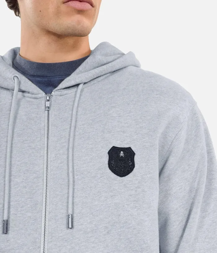 Men Sweatshirts and Sweatpants THE KOOPLES Grey Blazon Hoodie Men Sweatshirts and Sweatpants THE KOOPLES Grey Blazon Hoodie