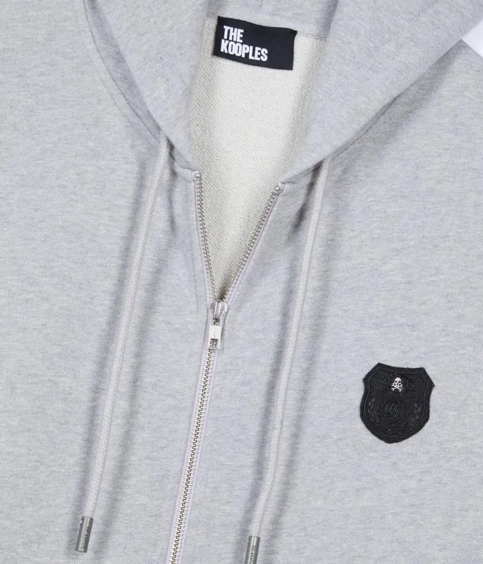 Men Sweatshirts and Sweatpants THE KOOPLES Grey Blazon Hoodie Men Sweatshirts and Sweatpants THE KOOPLES Grey Blazon Hoodie