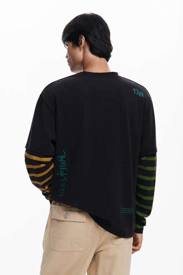Men Tshirts Desigual Double Sleeve Tshirt