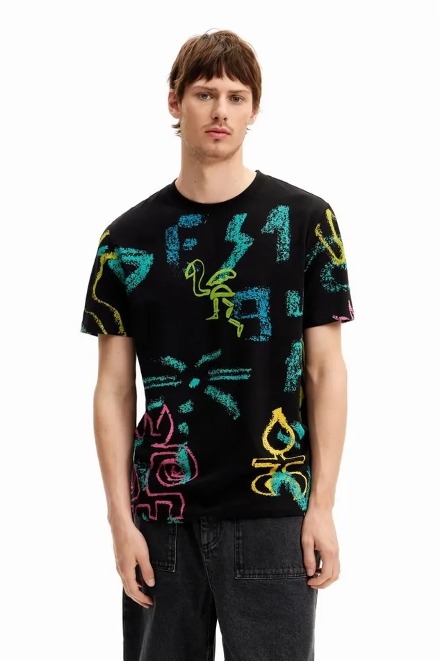 Men Tshirts Desigual Illustrated Tshirt