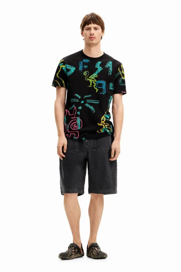 Men Tshirts Desigual Illustrated Tshirt