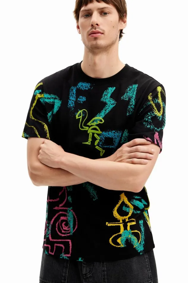 Men Tshirts Desigual Illustrated Tshirt