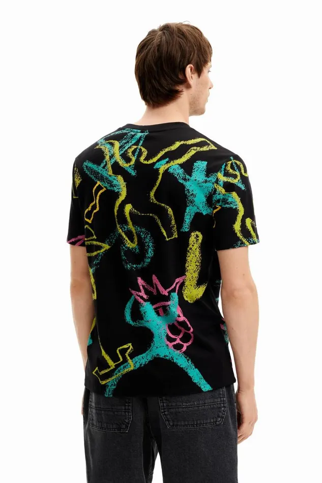 Men Tshirts Desigual Illustrated Tshirt