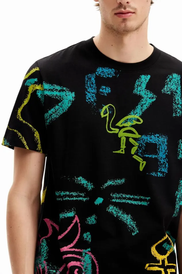 Men Tshirts Desigual Illustrated Tshirt