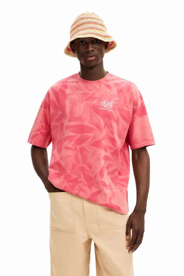 Men Tshirts Desigual Printed Tshirt With Gradient Effect