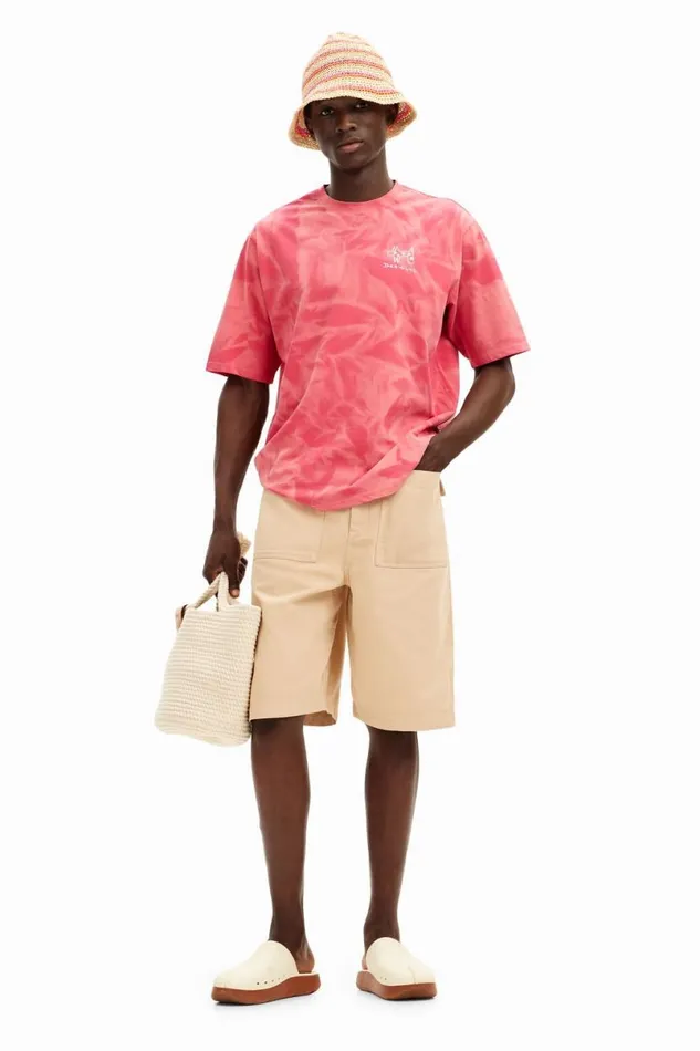 Men Tshirts Desigual Printed Tshirt With Gradient Effect
