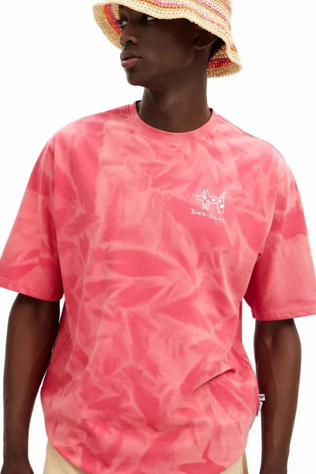 Men Tshirts Desigual Printed Tshirt With Gradient Effect