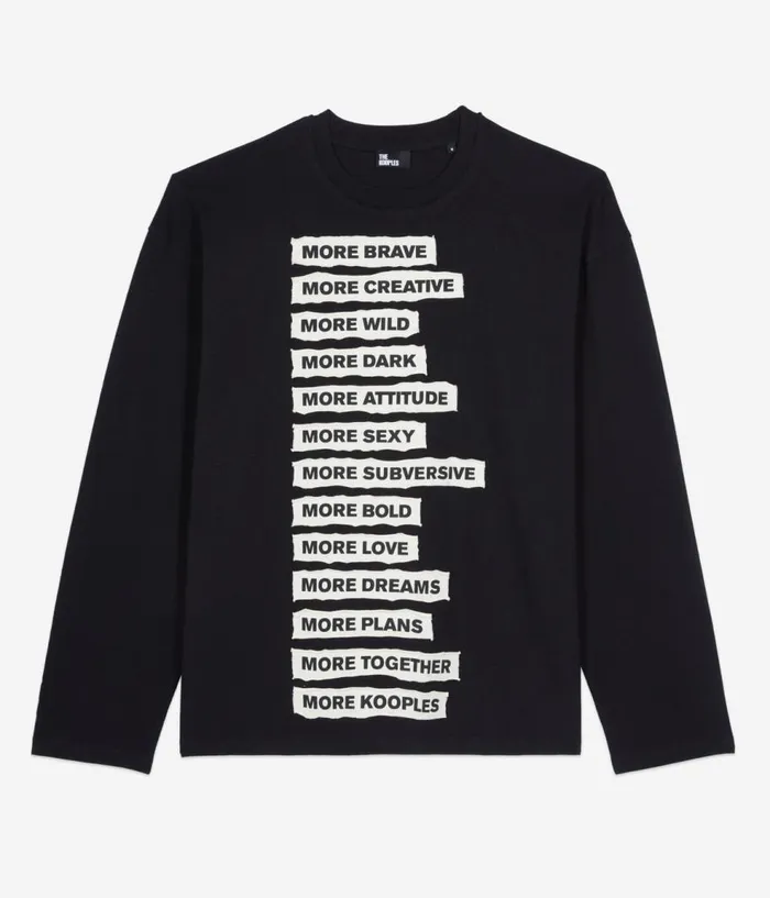 Men Tshirts THE KOOPLES Black Longsleeved Tshirt Men Tshirts THE KOOPLES Black Longsleeved Tshirt