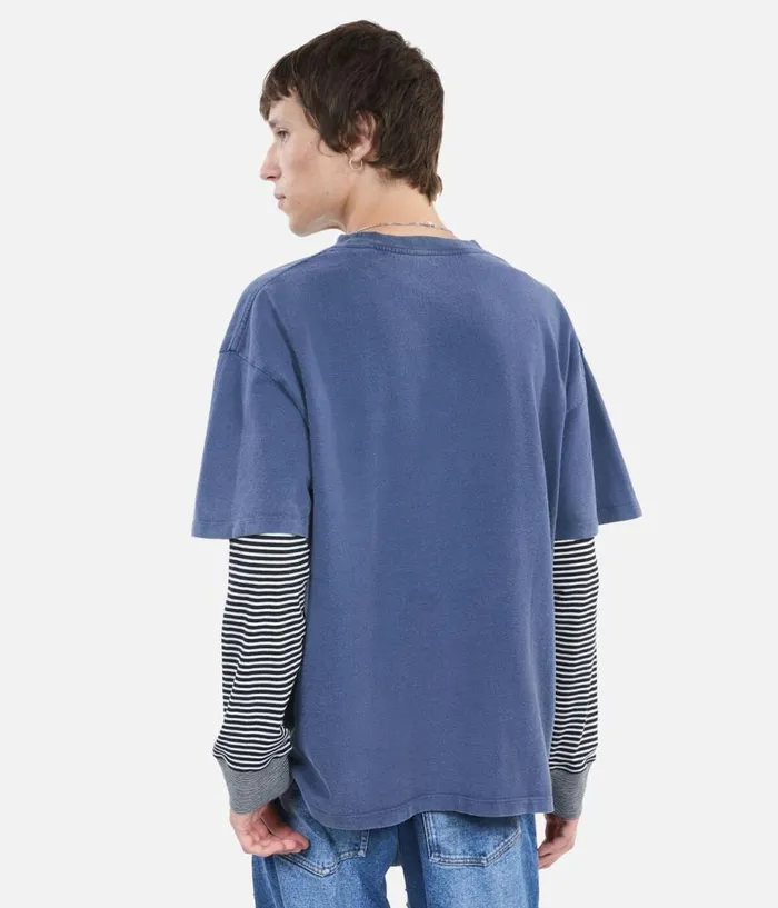 Men Tshirts THE KOOPLES Blue Tshirt With Serigraphy Men Tshirts THE KOOPLES Blue Tshirt With Serigraphy