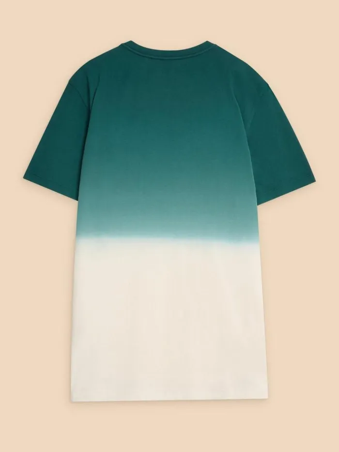 Men TSHIRTS White Stuff Abersoch Dip Dye SS Tee Teal Multi Men TSHIRTS White Stuff Abersoch Dip Dye SS Tee Teal Multi