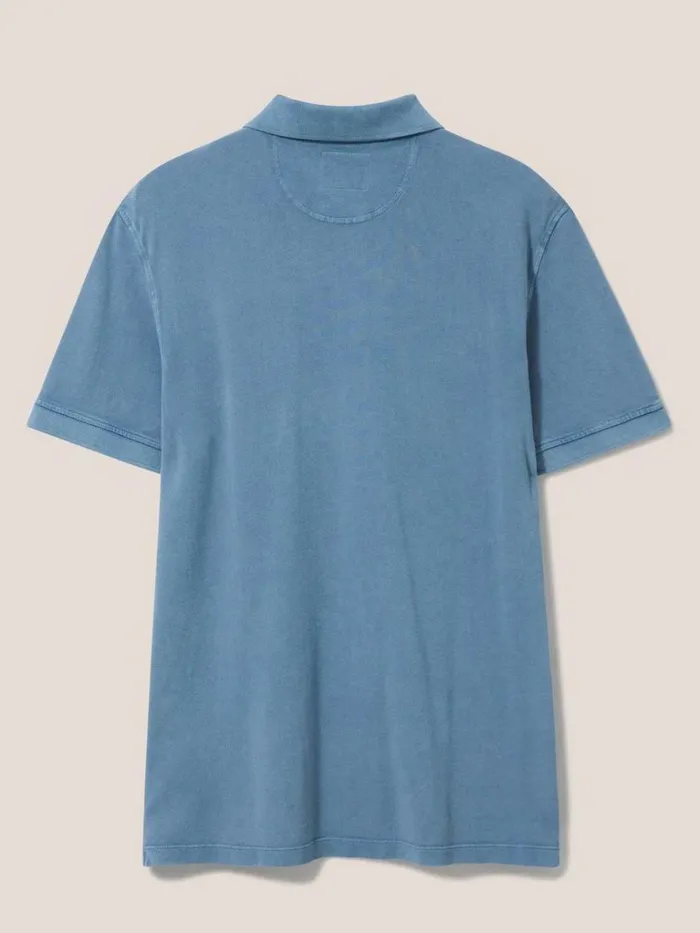 Men TSHIRTS White Stuff Utility Polo Chambray Blue Men TSHIRTS White Stuff Utility Polo Chambray Blue