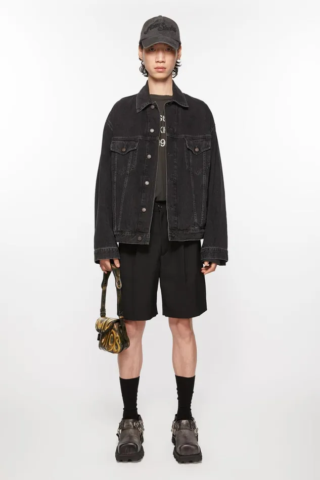 Men Tailored Shorts Black Acne Studios Shorts