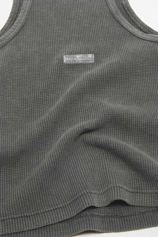 Men Tank Top 8211 Fitted Unisex Fit Faded Grey Acne Studios Tshirts