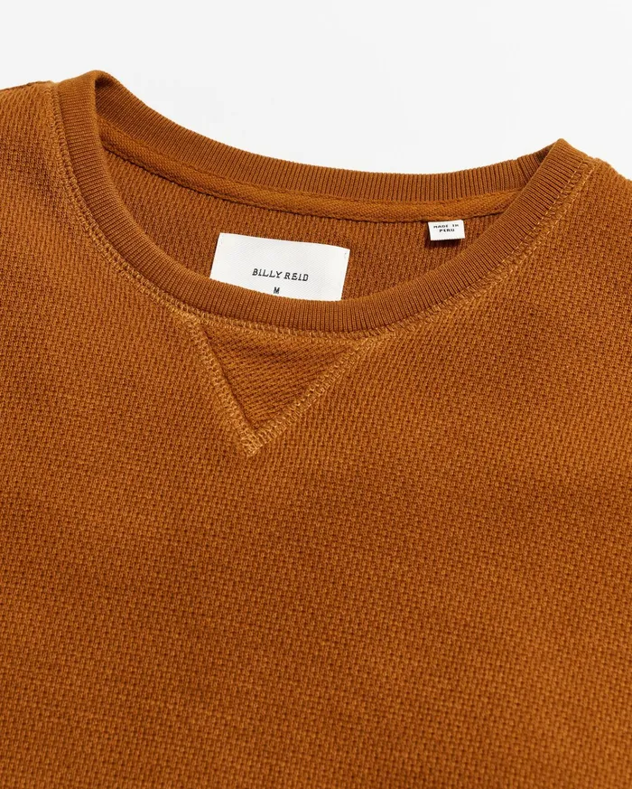 Men Thermal LS Crew Billy039s Brown Billy Reid Sweaters and Sweatshirts