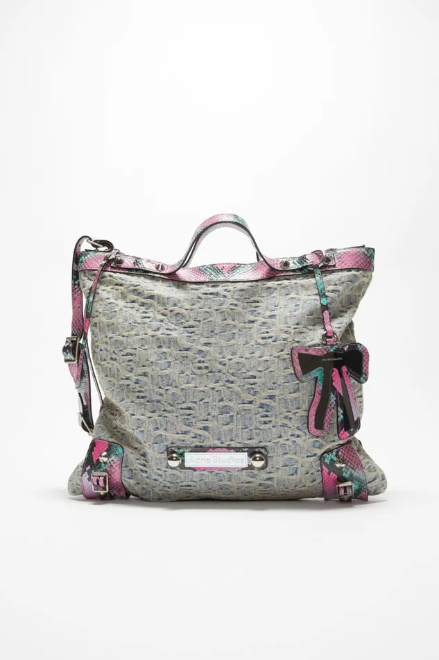 Men Tote Bag Light Bluepink Acne Studios Bags