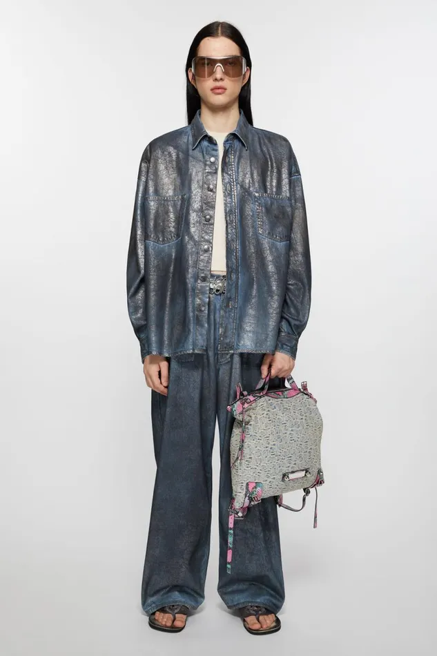Men Tote Bag Light Bluepink Acne Studios Bags