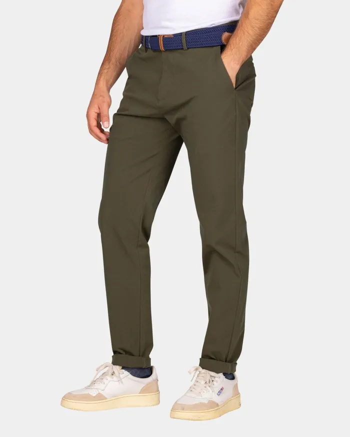 Men Trousers NZA New Zealand Auckland Dark Green Chino With Stretch 8211 Quartz Green