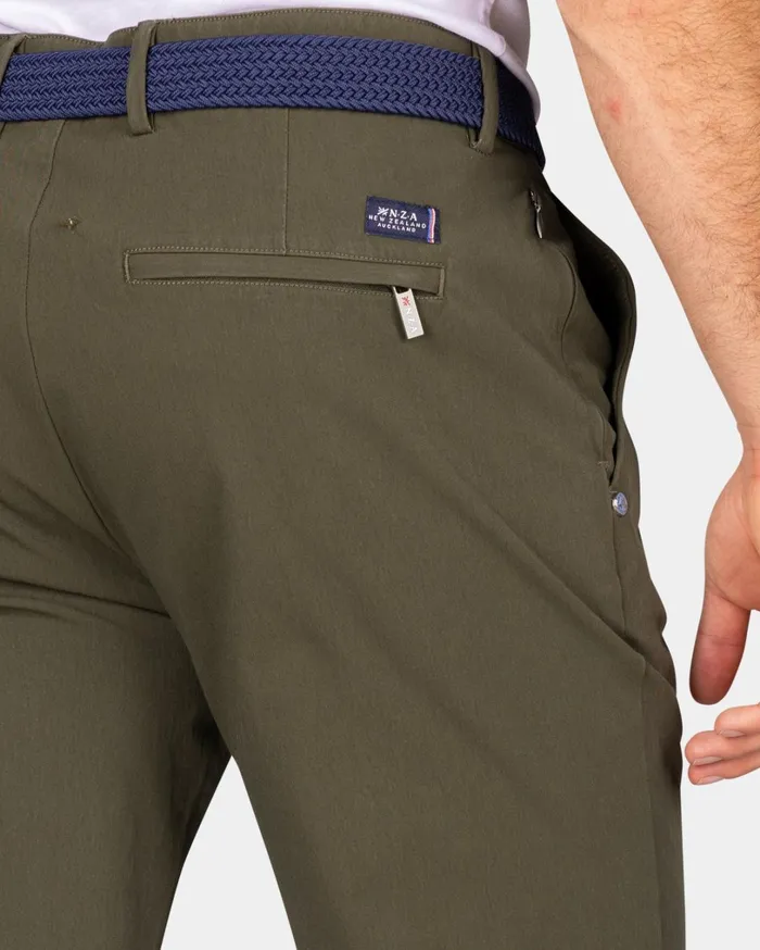 Men Trousers NZA New Zealand Auckland Dark Green Chino With Stretch 8211 Quartz Green