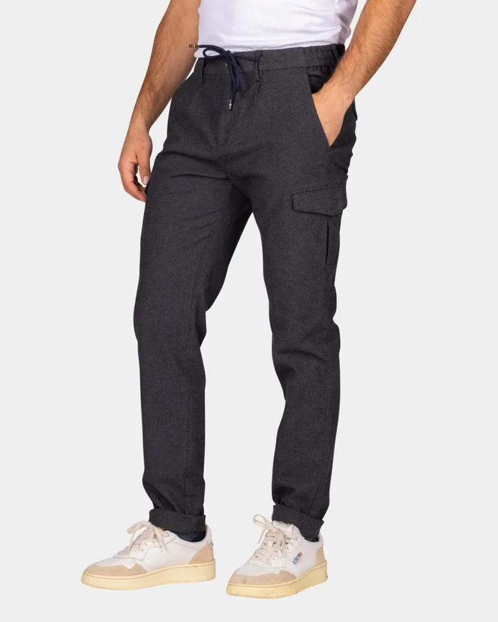 Men Trousers NZA New Zealand Auckland Grey Wool Look Cargo Pants 8211 Grey Melange