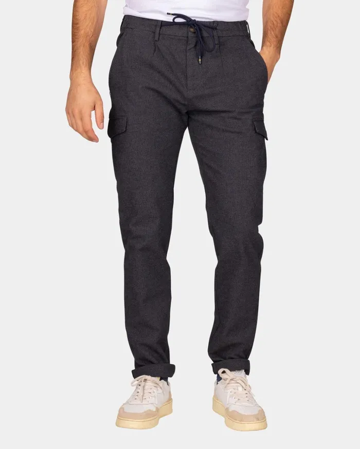 Men Trousers NZA New Zealand Auckland Grey Wool Look Cargo Pants 8211 Grey Melange