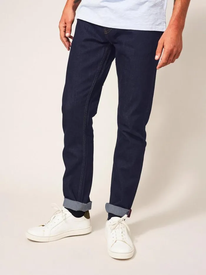 Men TROUSERS White Stuff Harwood Straight Jean Dk Denim