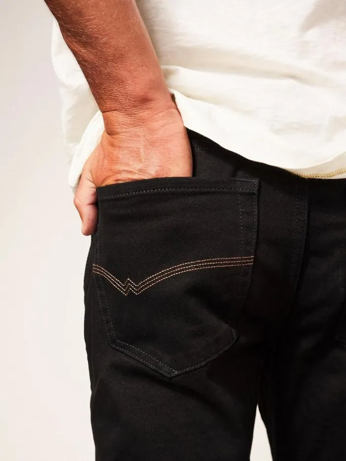 Men TROUSERS White Stuff Harwood Straight Jean Pure Black Men TROUSERS White Stuff Harwood Straight Jean Pure Black